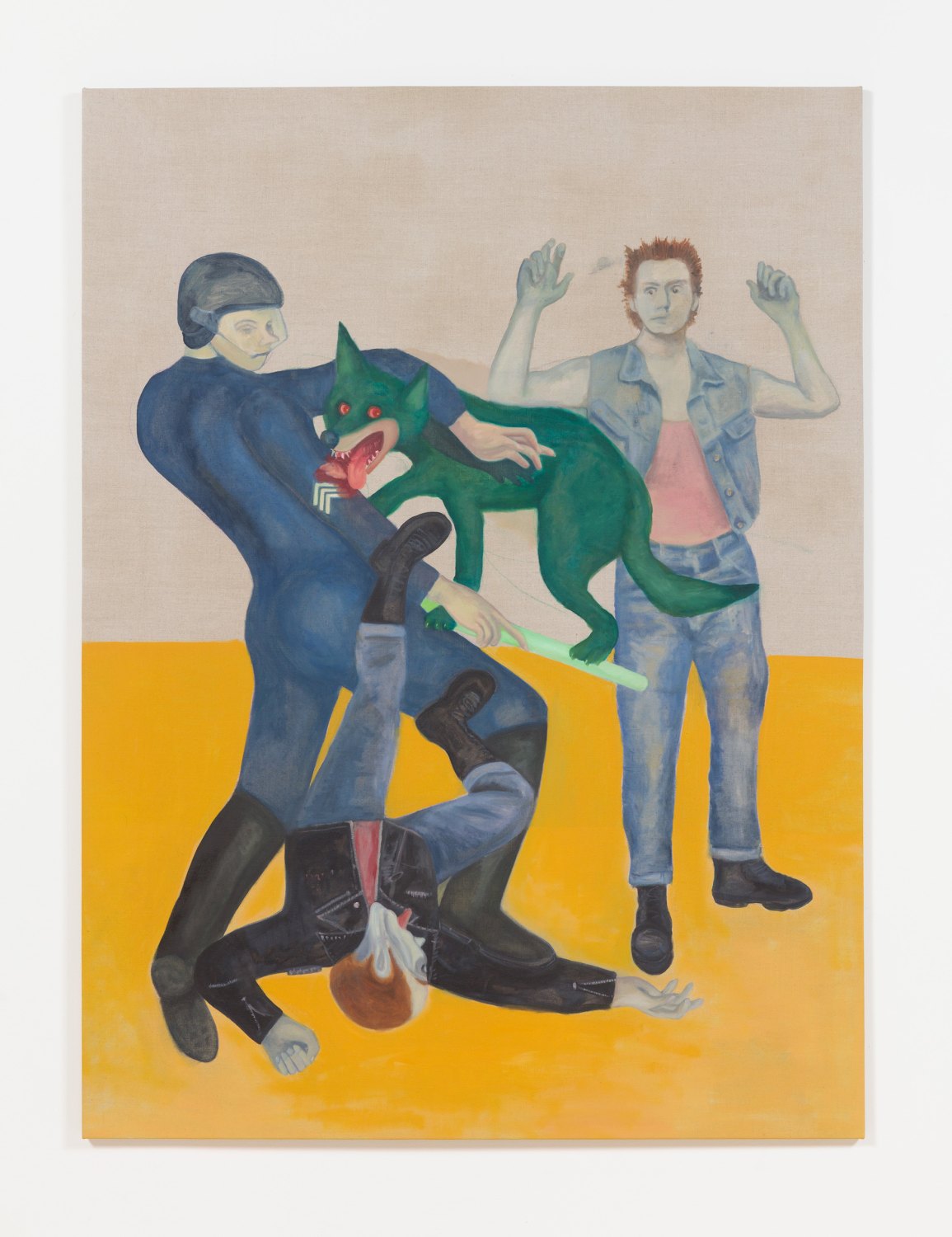 Jill Mulleady The fight was fixed, 2017 Oil on linen 165 x 126 cm