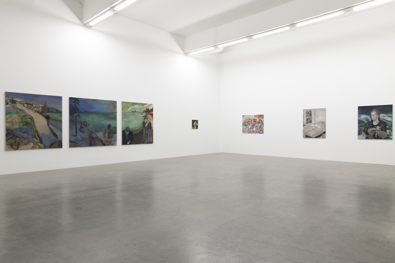 Jill Mulleady Mouth-to-Mouth Installation view, Galerie Neu, Berlin, 2018