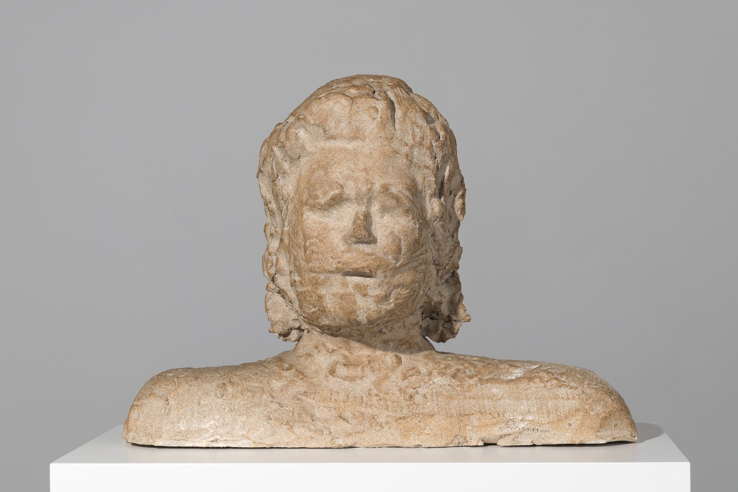 Grant Falardeau David Lovely #3, 2024 high-fire ceramic, pastel 42 x 56 x 30.5 cm