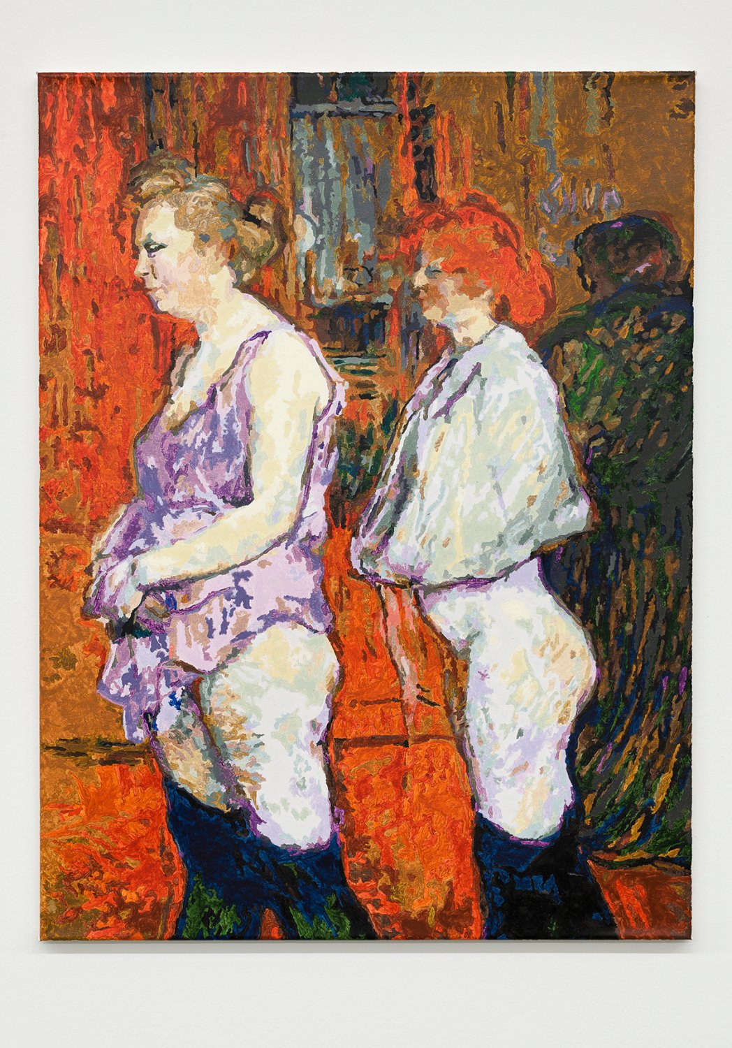 Reba Maybury no hobbies, German artist, mid 40s, Berlin, 2022 Acrylic paint (48 colours) 80 x 60 cm