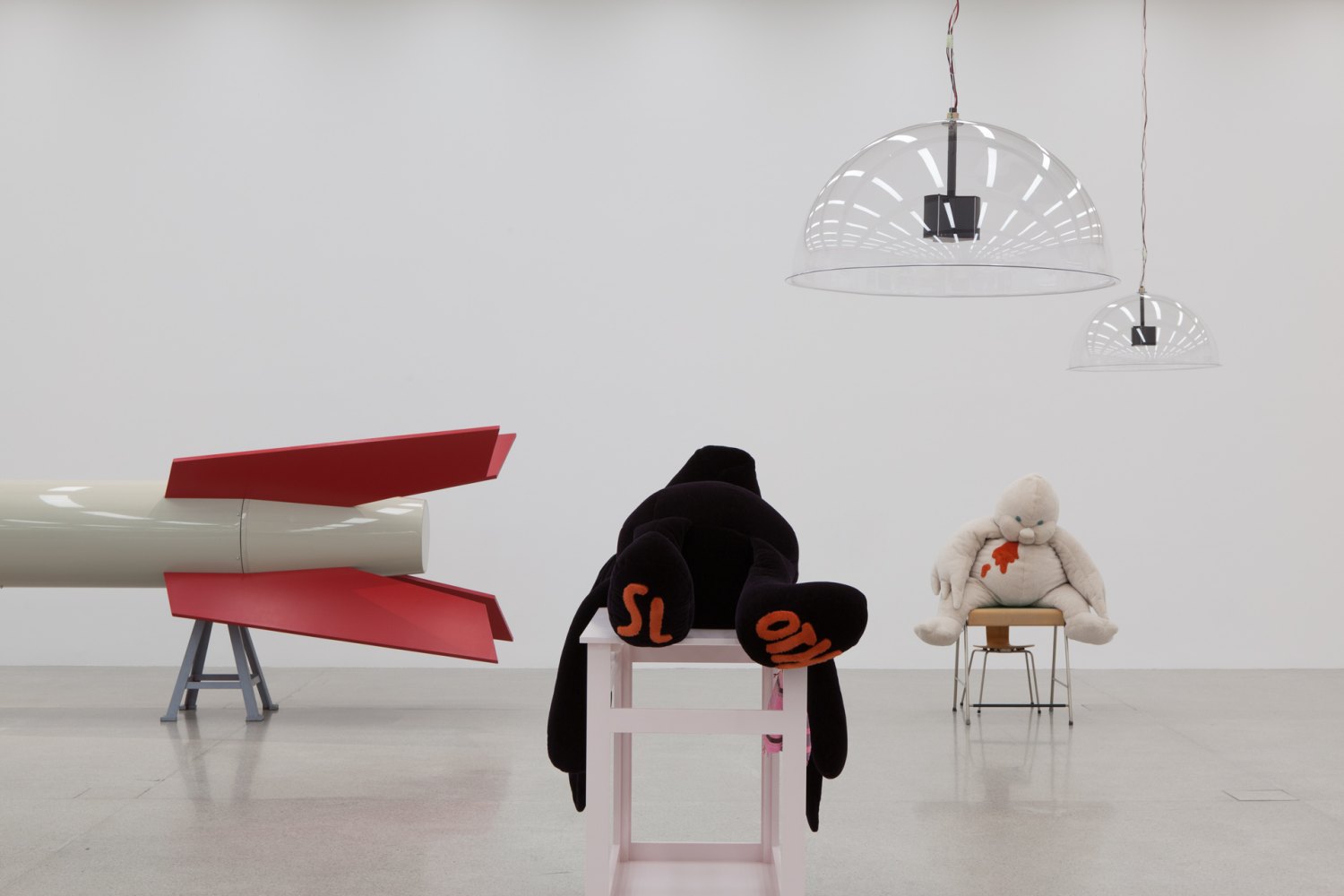 Cosima von BoninHIPPIES USE SIDE DOOR. DAS JAHR 2014 HAT EIN RAD ABInstallation view,, Mumok, Vienna, 2014