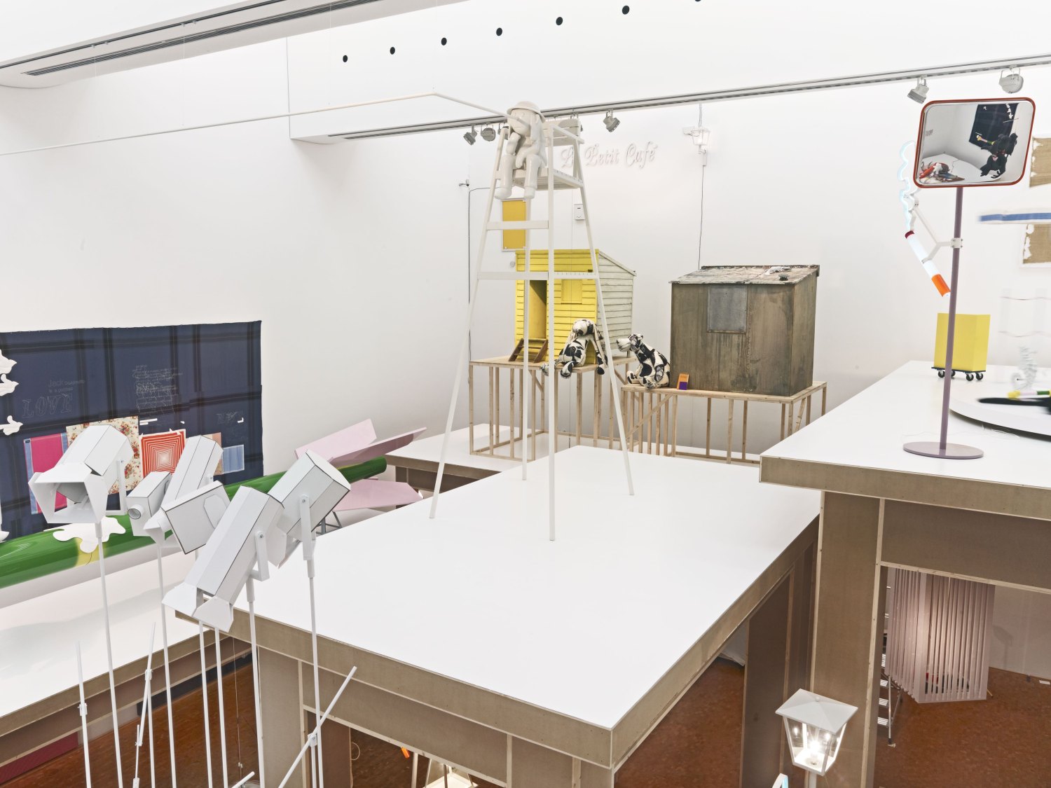 Cosima von Bonin The Lazy Susan Series, Cut! Cut! Cut!, Loop #04 Installation view, Museum Ludwig, 2012 