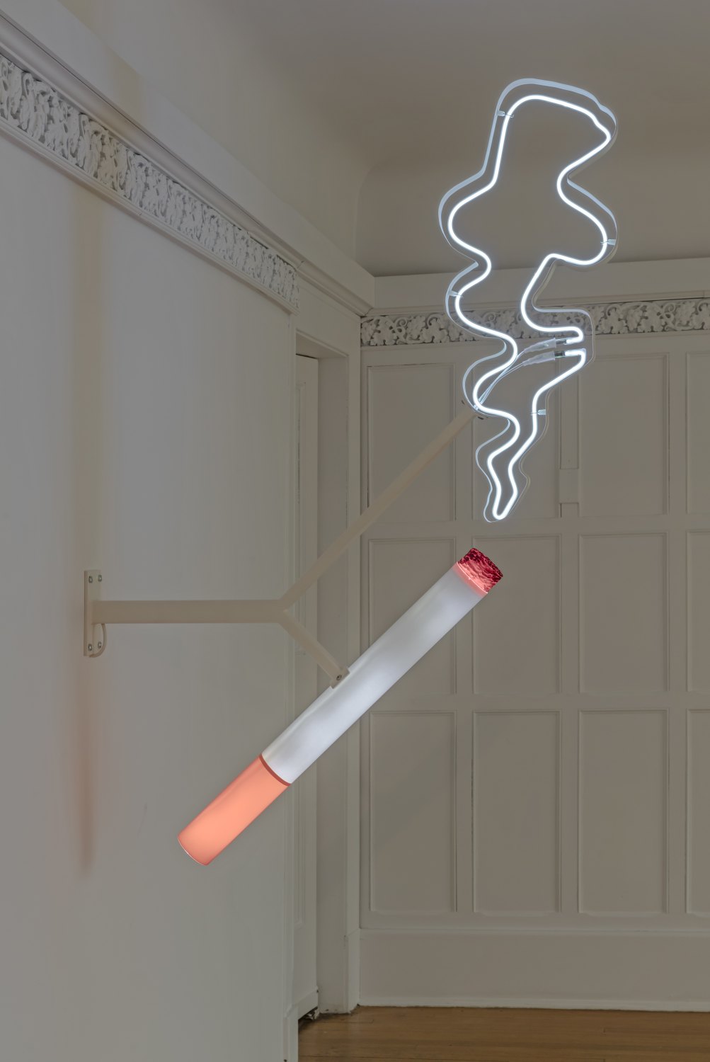 SMOKE, 2008 Acrylic, LED, neon and steel 153 x 63 x 9 cm