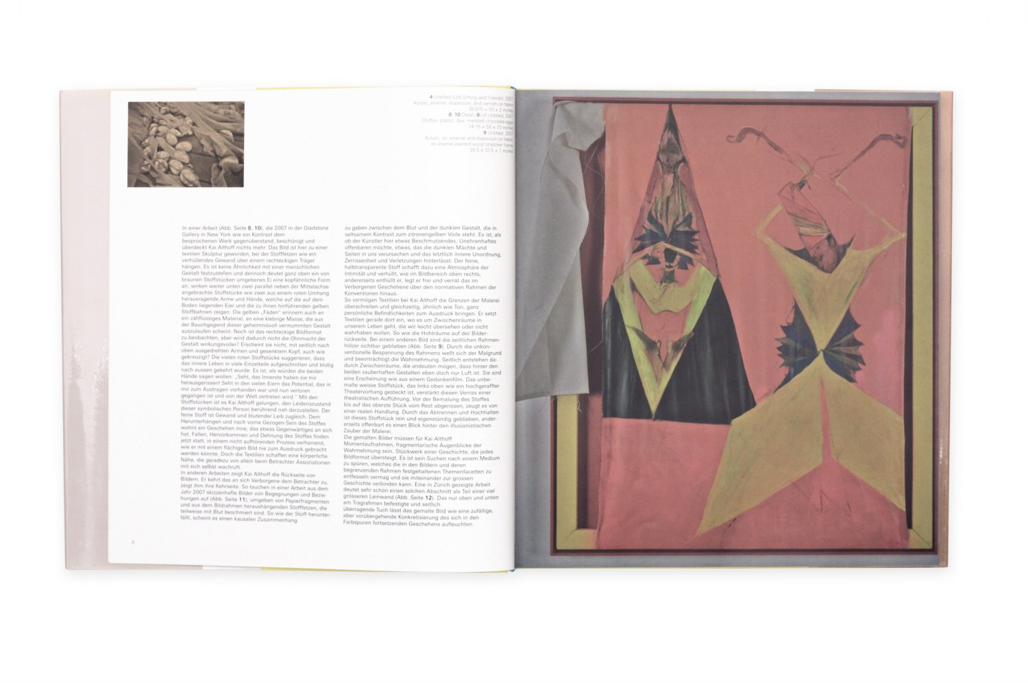 Kai Althoff, Souffleuse der Isolation intr. by Patrik Scherrer, Zurich 2013, 264 p.  ISBN 978-3-90582-928-0