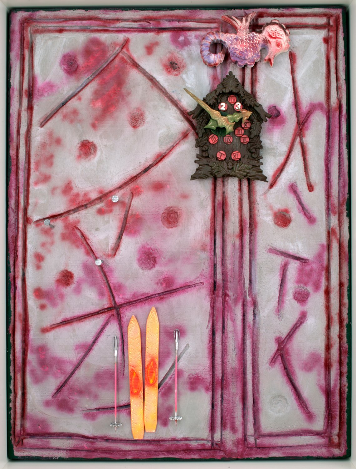 Andreas Slominski   xHBy39z, 2005    Polystyrene,acrylic paint, laquer, stainless steel, acrylic glass, 250 x 188 x 24 cm   