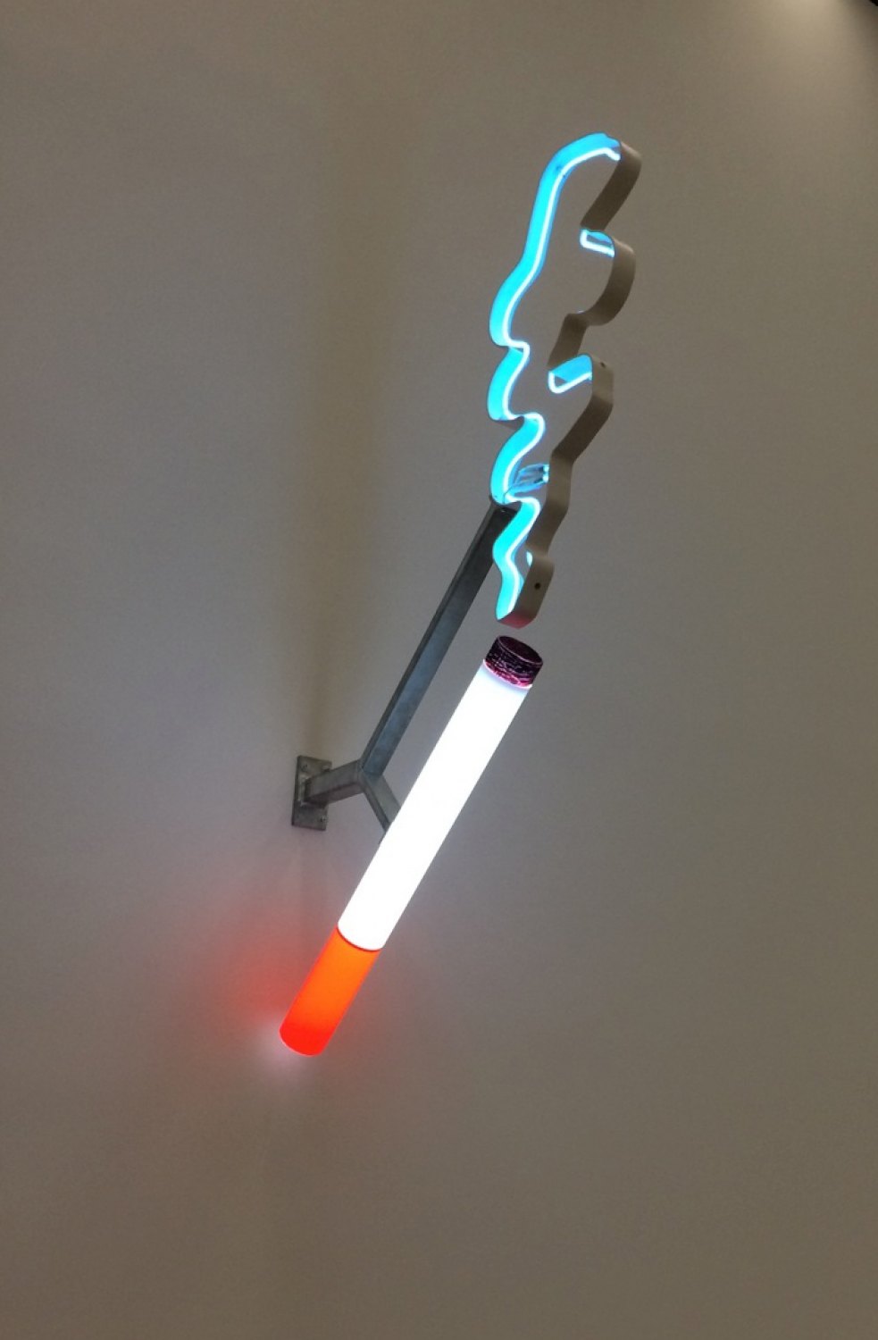Cosima von Bonin   SMOKE, 2008  Acrylic, LED, neon and steel, 153 × 63 × 9 cm 