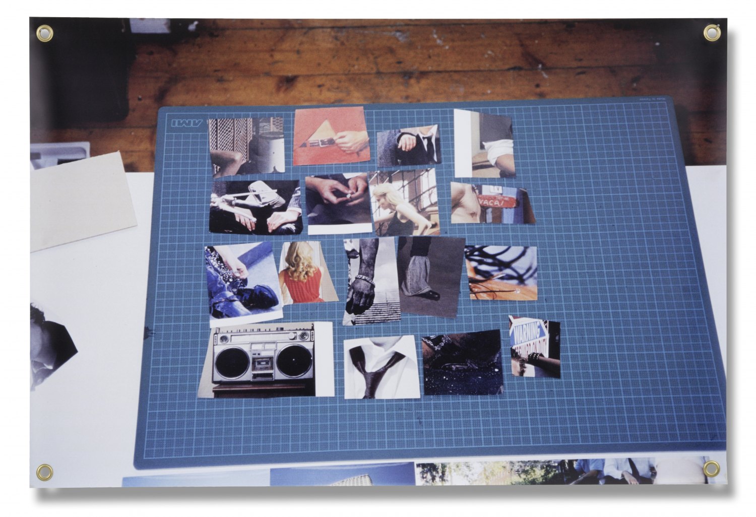 Hilary Lloyd   Untitled (Cutting Board), 2004  Photo on banner, 100 × 66 cm   