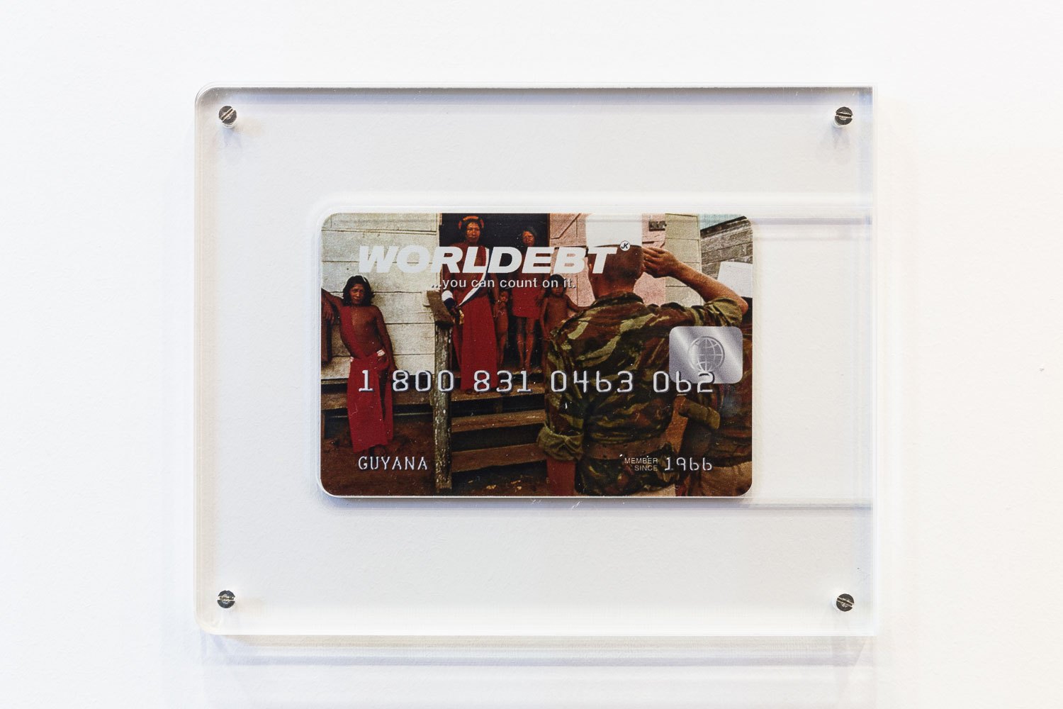 John Knight Worldebt, 1994/2015 Lithography on aluminum, 165 parts, 8 × 13 cm each (without frame) 