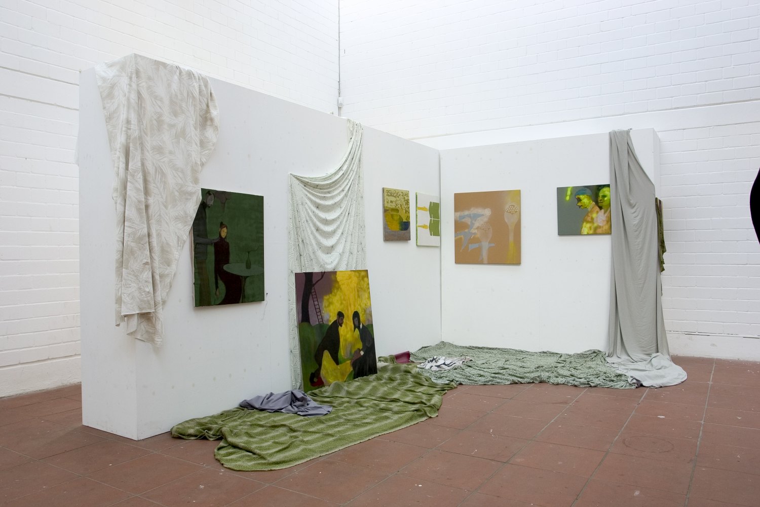 Kai Althoff, Immo Installation view, Simultanhalle, Köln 2004