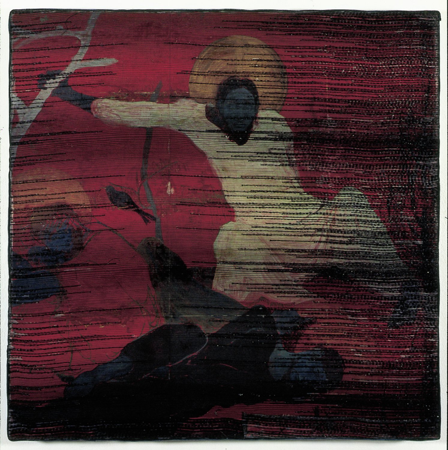 Kai Althoff In Getsemani, 2002 Watercolor, spar varnish, paper on canvas, 80 × 80 × 4.5 cm
