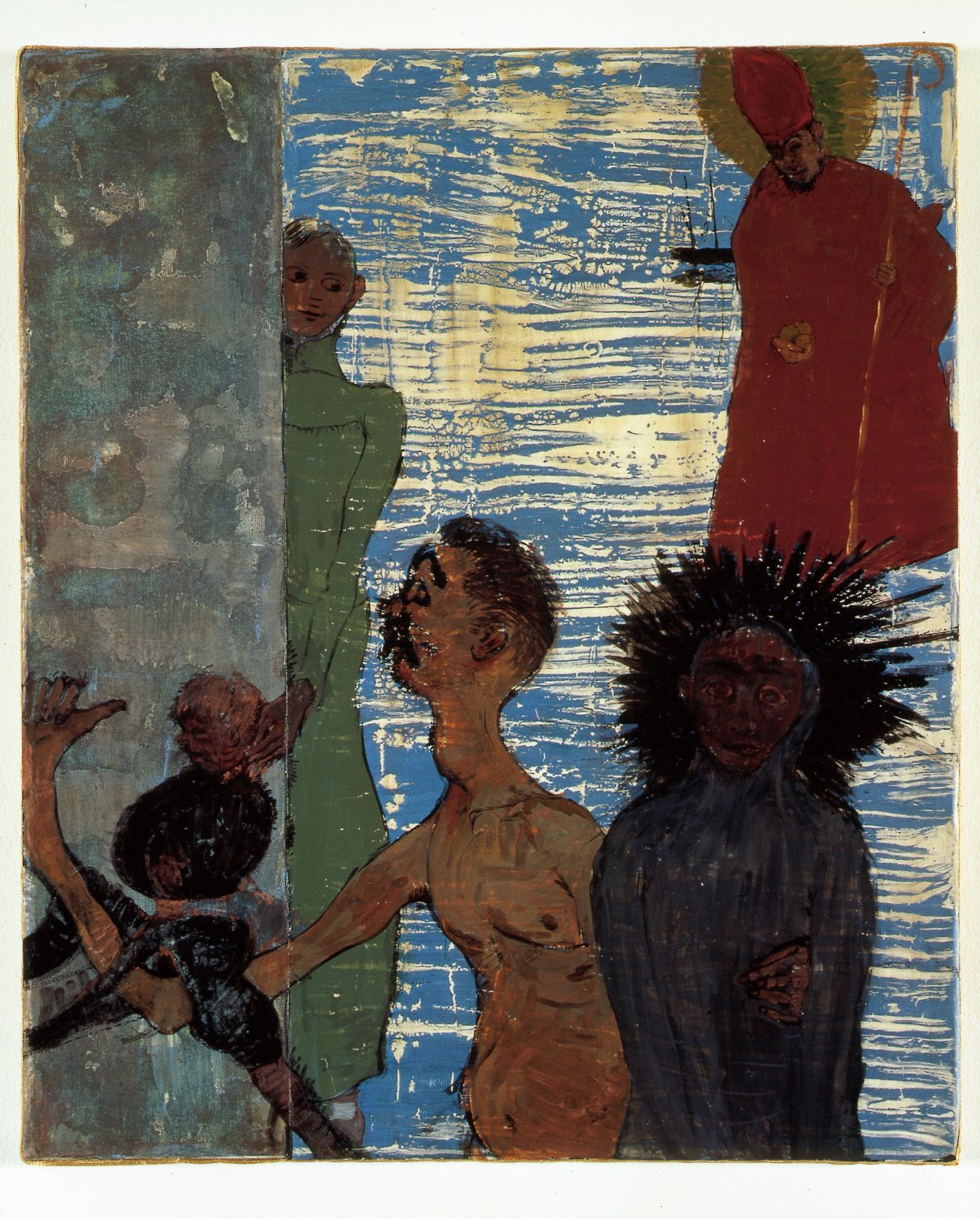 Kai Althoff Traum, 2002 Watercolor, spar varnish, varnish, paper on canvas, 60 × 50 × 4.5 cm