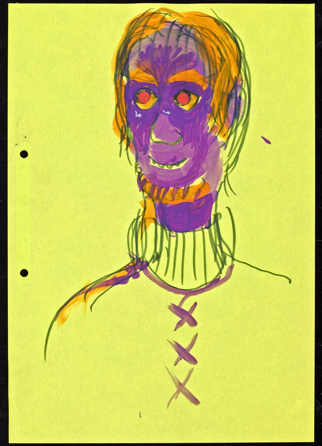 Kai Althoff Untitled, 2003 Felt-tip, varnish on colored paper, 29.7 × 21 cm 