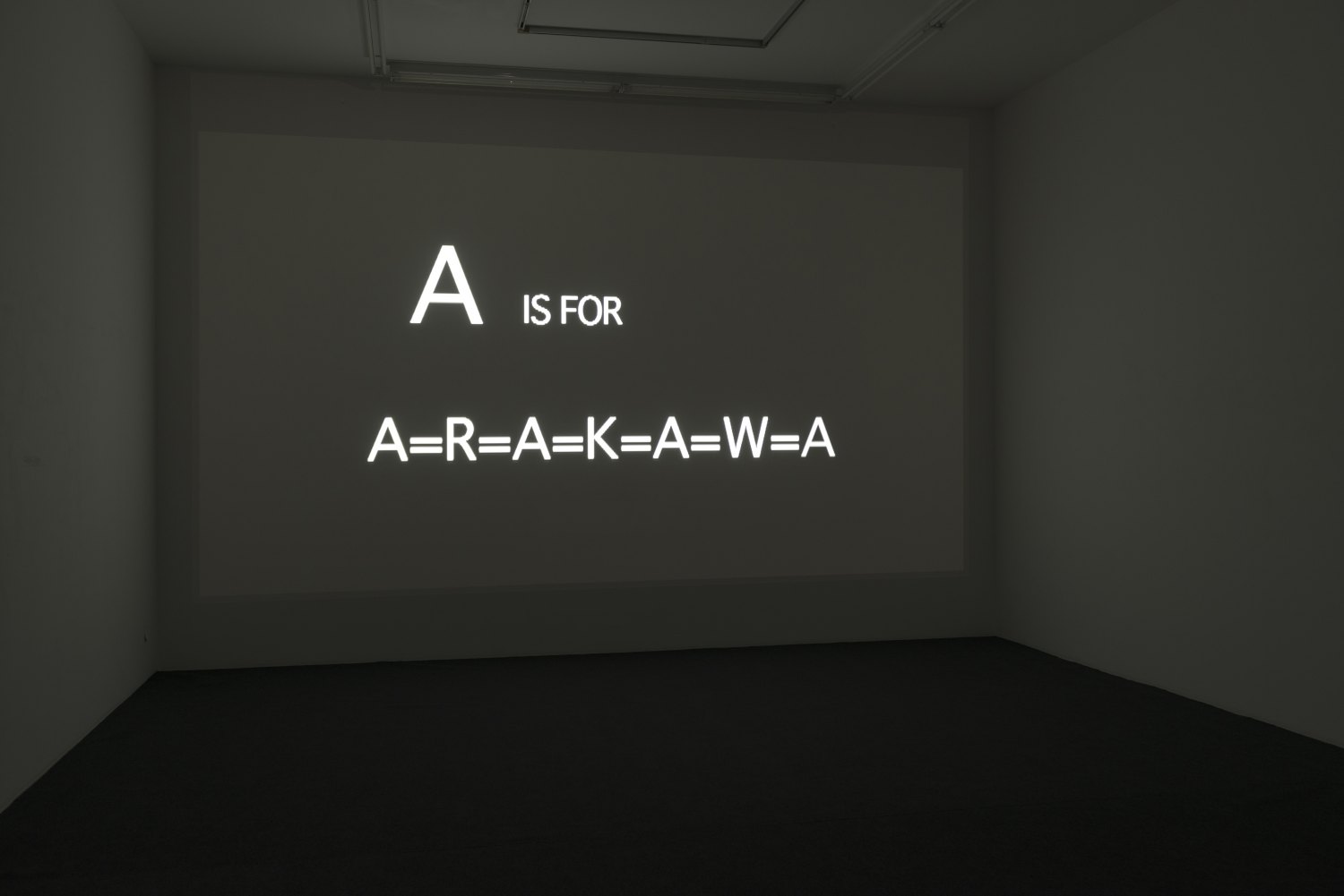 Karl Holmqvist A is for A=R=A=K=A=W=A, 2012 Single channel video, black and white, sound, 46:57 min
