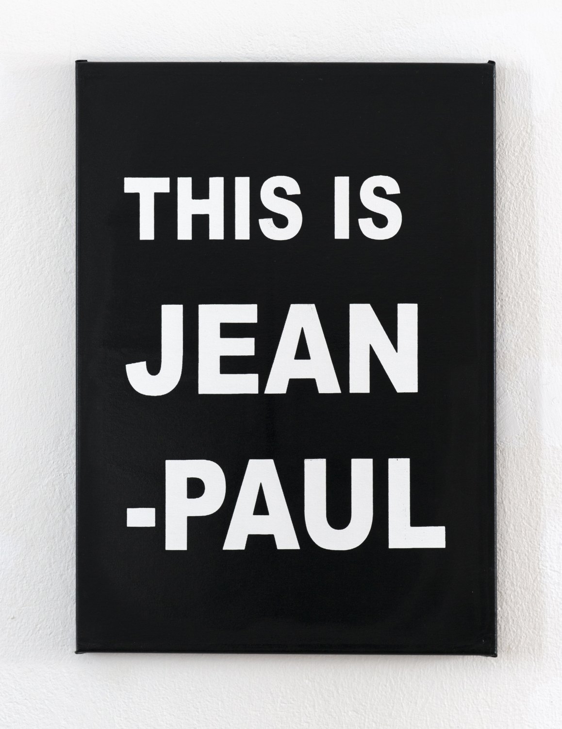 Karl Holmqvist Jean-Paul painting, 2006 Xerox print on canvas, 60 × 50 cm