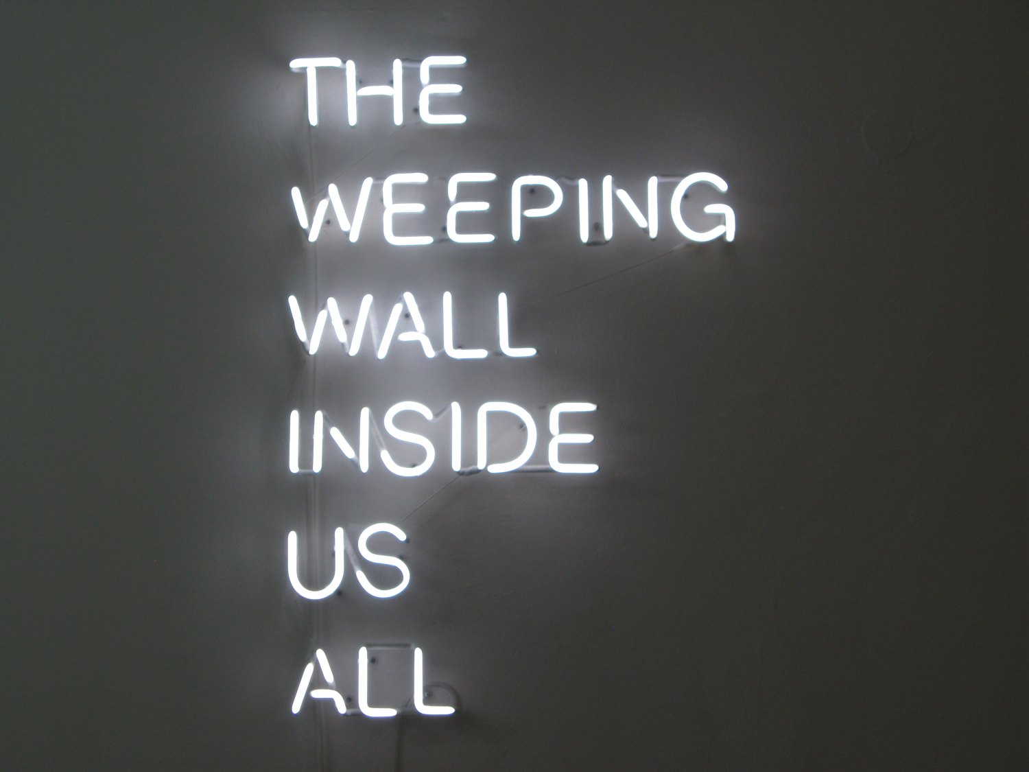 Karl Holmqvist & Claire Fontaine The Weeping Wall Inside Us All, 2009 Neon, 116 × 80 cm