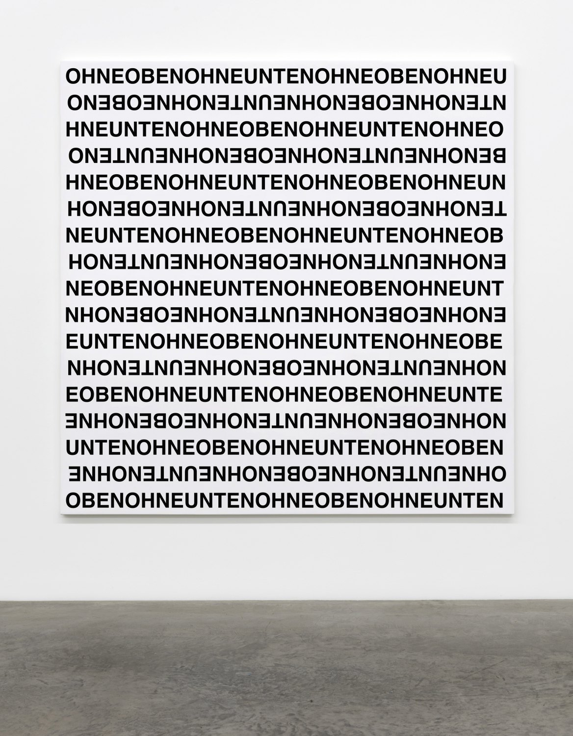 Karl Holmqvist Untitled (OHNEOBEN), 2016 UV digital print on canvas, 180 × 180 × 4 cm