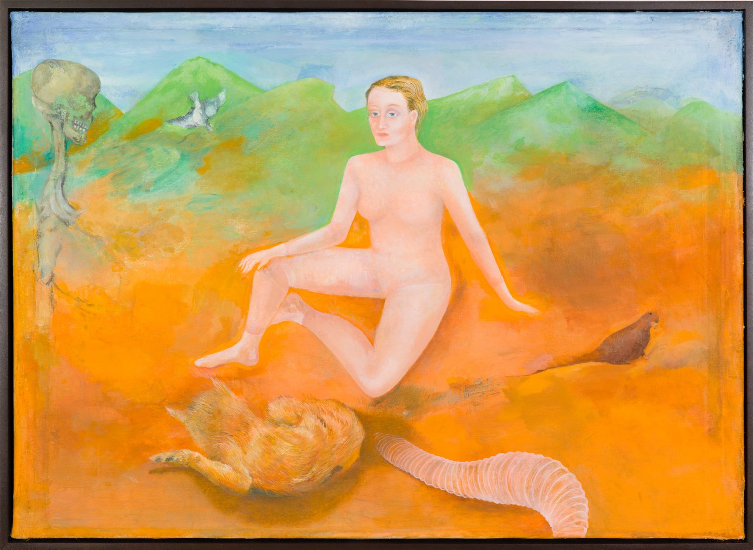 Katharina Wulff   Burnt Orange, 2010    Oil and charcoal on canvas,  59.5 × 82.5 cm   