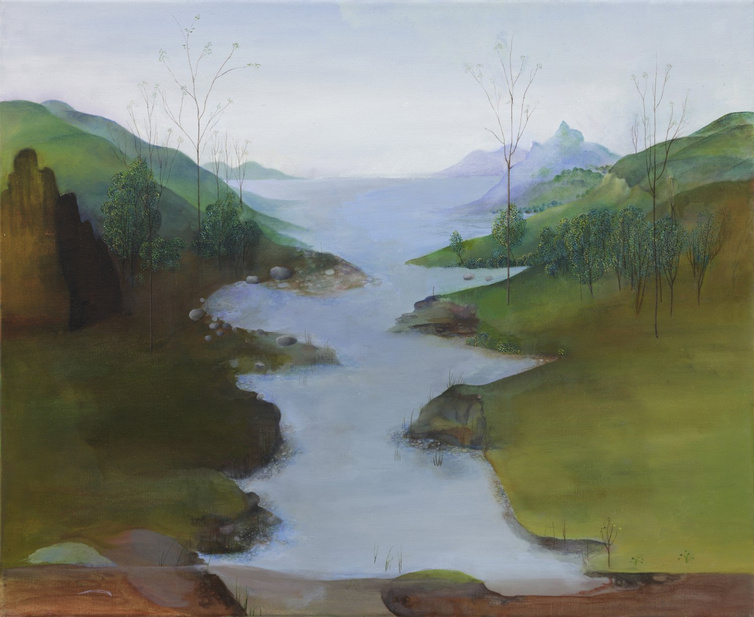 Katharina Wulff  Die Scheide / the sheath, 2008    Oil on canvas,  90.5 × 65.5 cm  