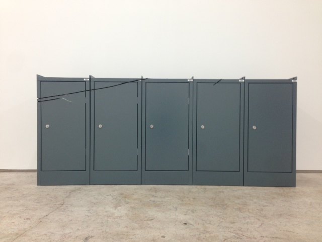 Matias Faldbakken TOOL BOX CUT, 2013 5 tool lockers, 73 × 175 × 35 cm