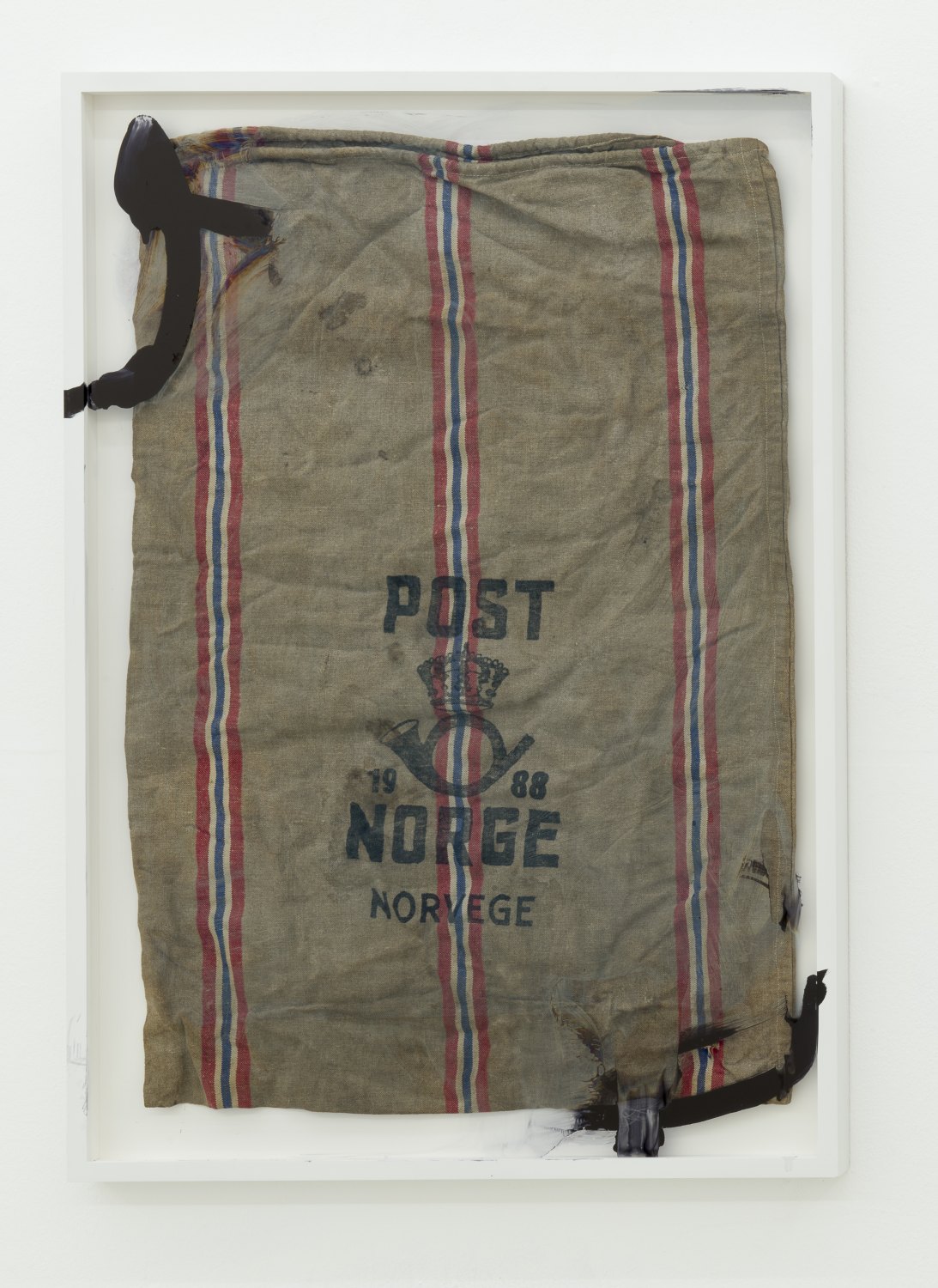Matias Faldbakken Untitled (post bag), 2013 Canvas, frame, paint, 109.8 × 75.8 cm