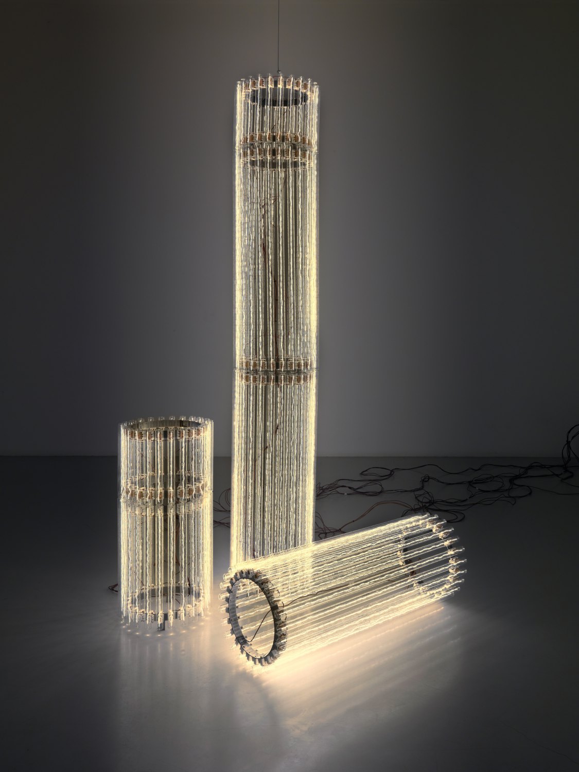 Cerith Wyn Evans   Column (Assemblages) V, 2010    Mixed media  three parts: 39 × 230 cm, 39 × 80 cm, 39 × 100 cm   