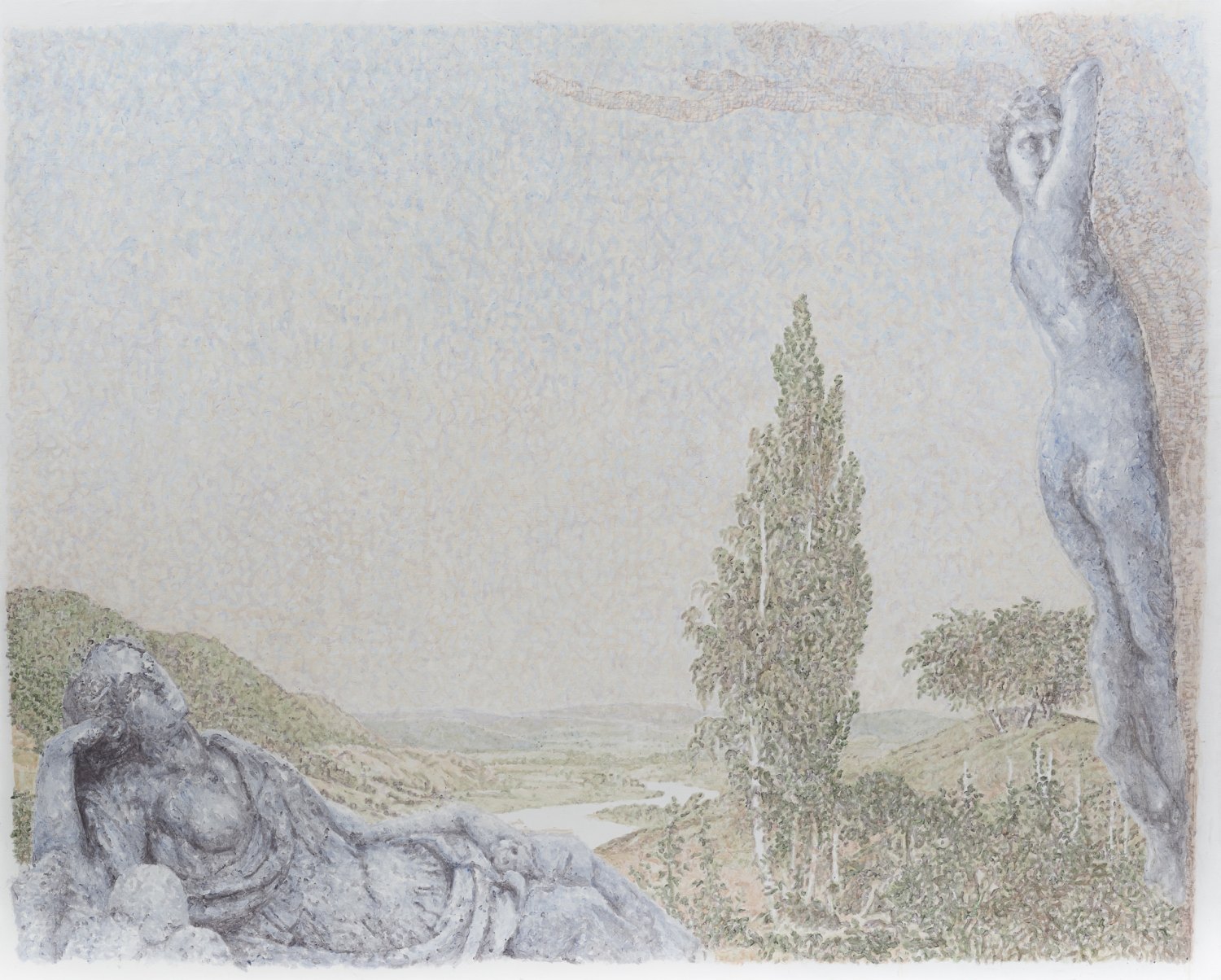 Sergej Jensen Untitled, 2015 Acrylic on linen, 248 × 308 cm   