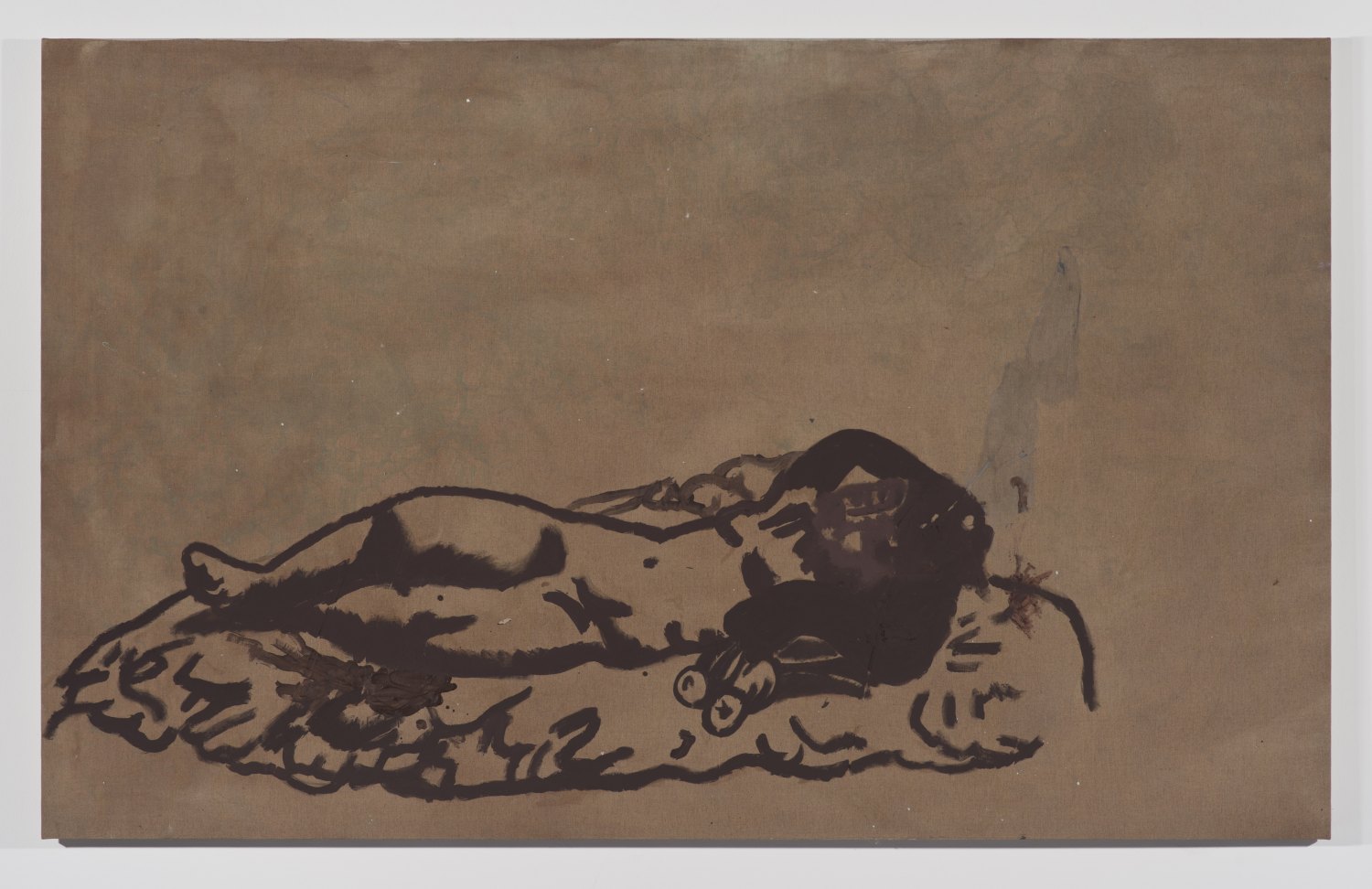Sergej Jensen Untitled, 2014 Acrylic on linen, 129.5 × 208.3 cm   