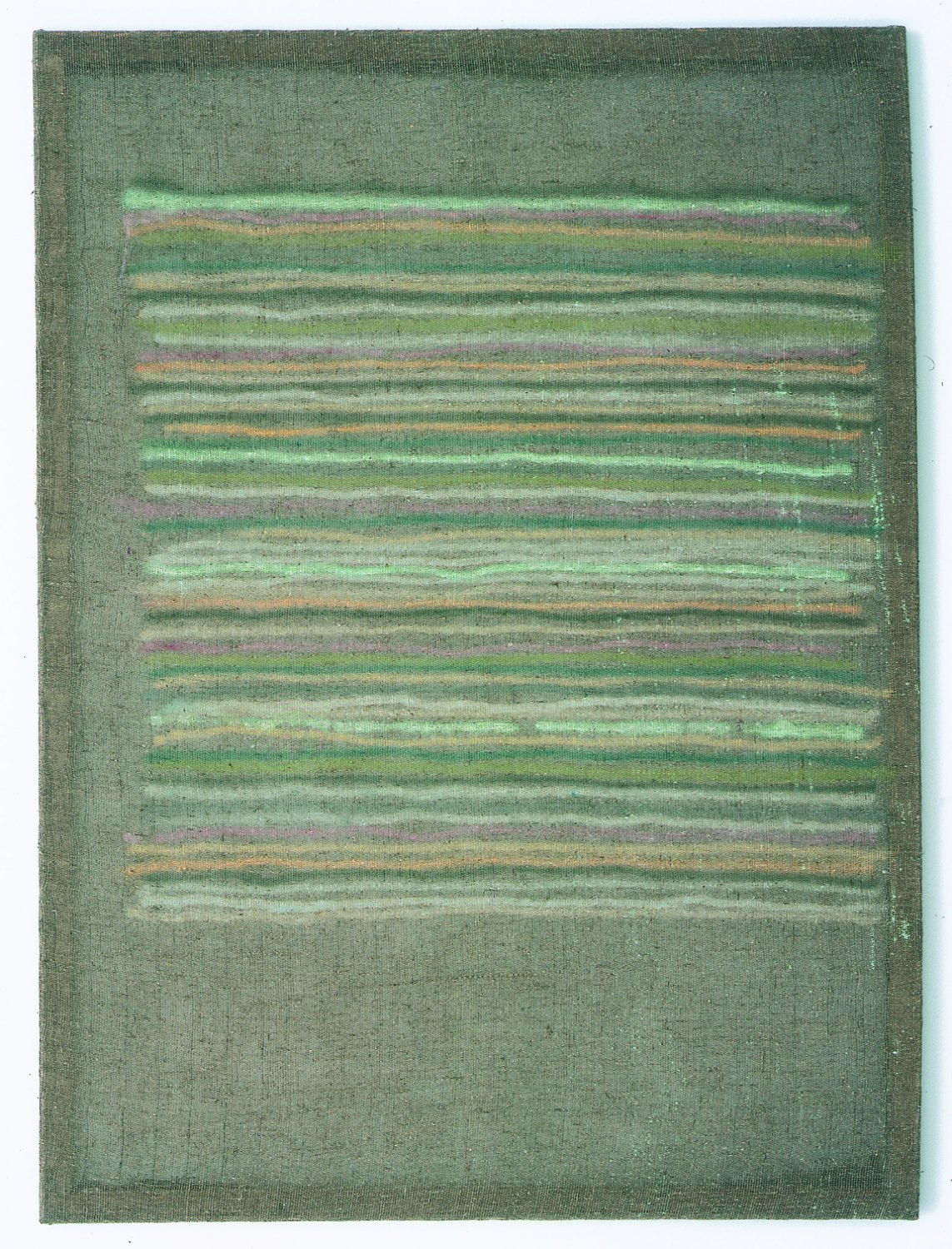 Sergej Jensen Untitled, 2003 Chlorine and paint on burlap, 170 × 125 cm 