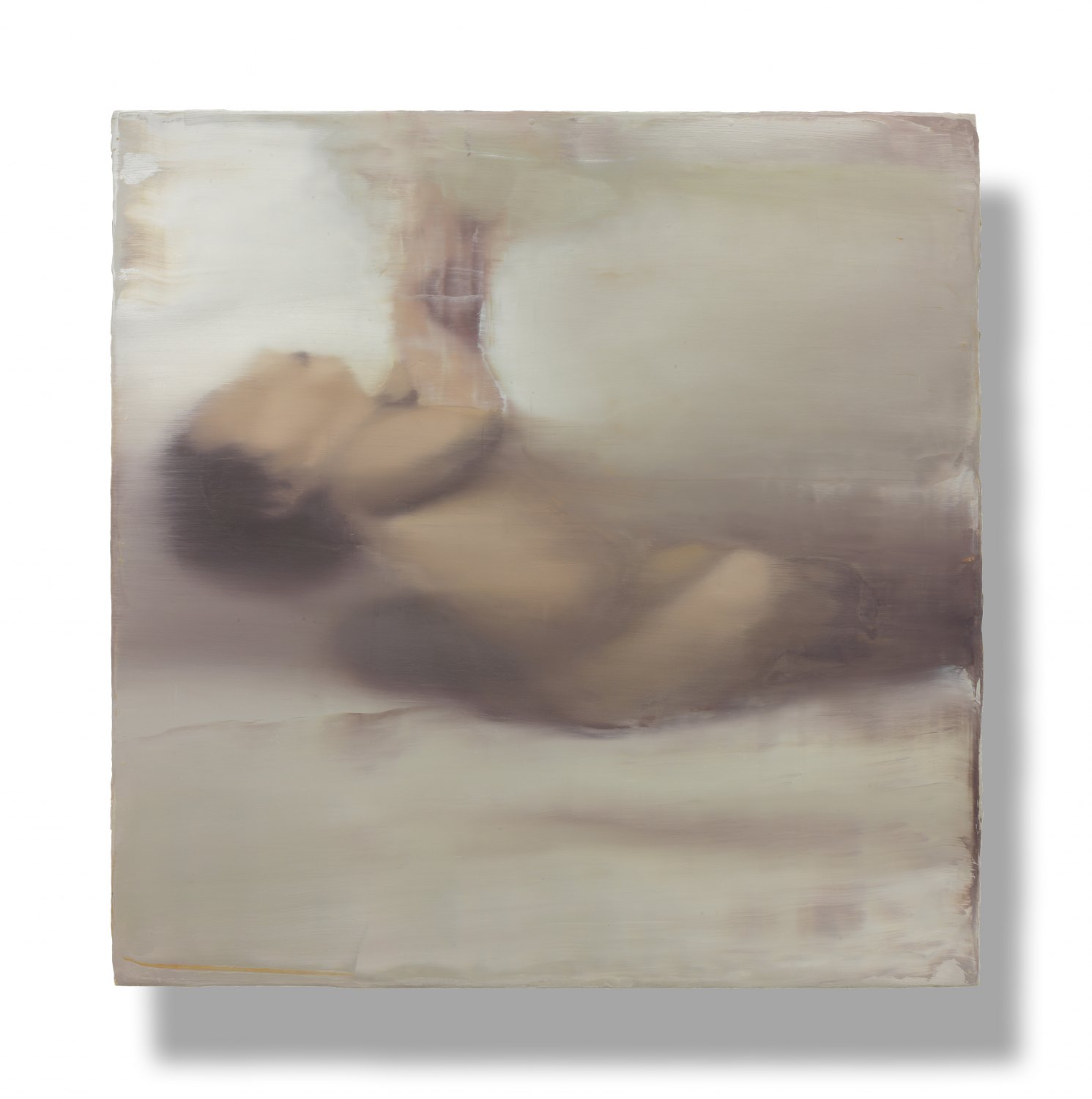 Ull Hohn  Untitled (Infant), 1991   Oil on wooden box,  71 × 71 × 9,5 cm   