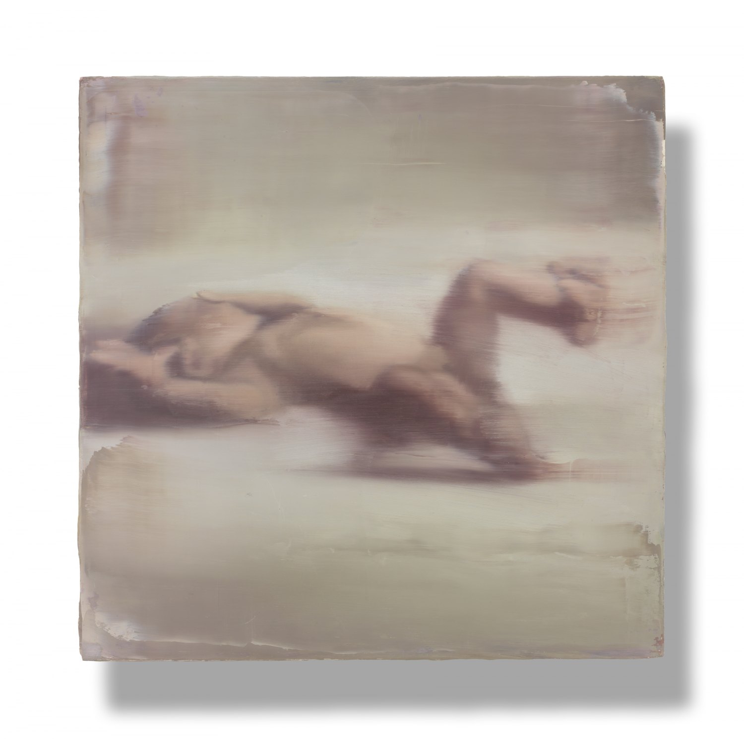 Ull Hohn   Untitled (Infant), 1991   Oil on wooden box,  71 × 71 × 9,5 cm   